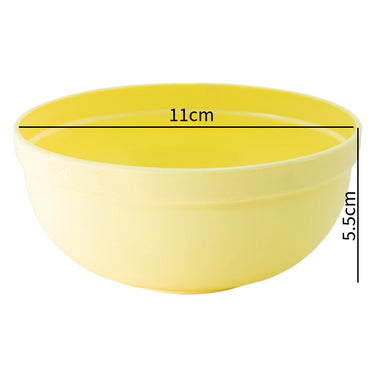 Mini recipiente de plástico de 270 ml de capacidad (paquete de 5) de color amarillo claro
